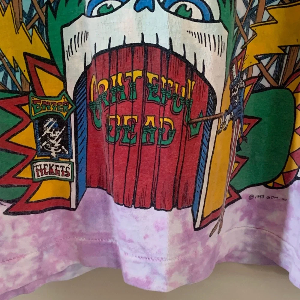 Colorful Roller Coaster Adult Grateful DeadT-Shirt, L - Picture 2 of 10
